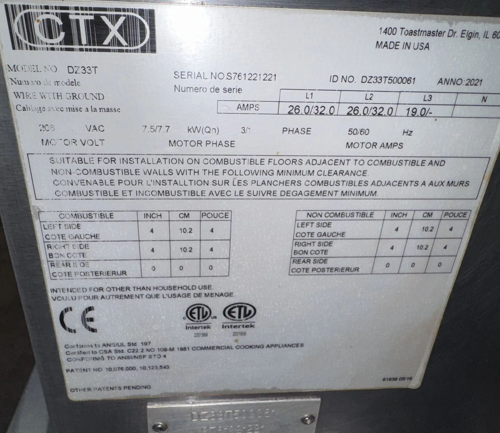 CTX Middleby Marshall DZ33T Infrared Dbl.Electric Conveyor Pizza Ovens thumbnail 8