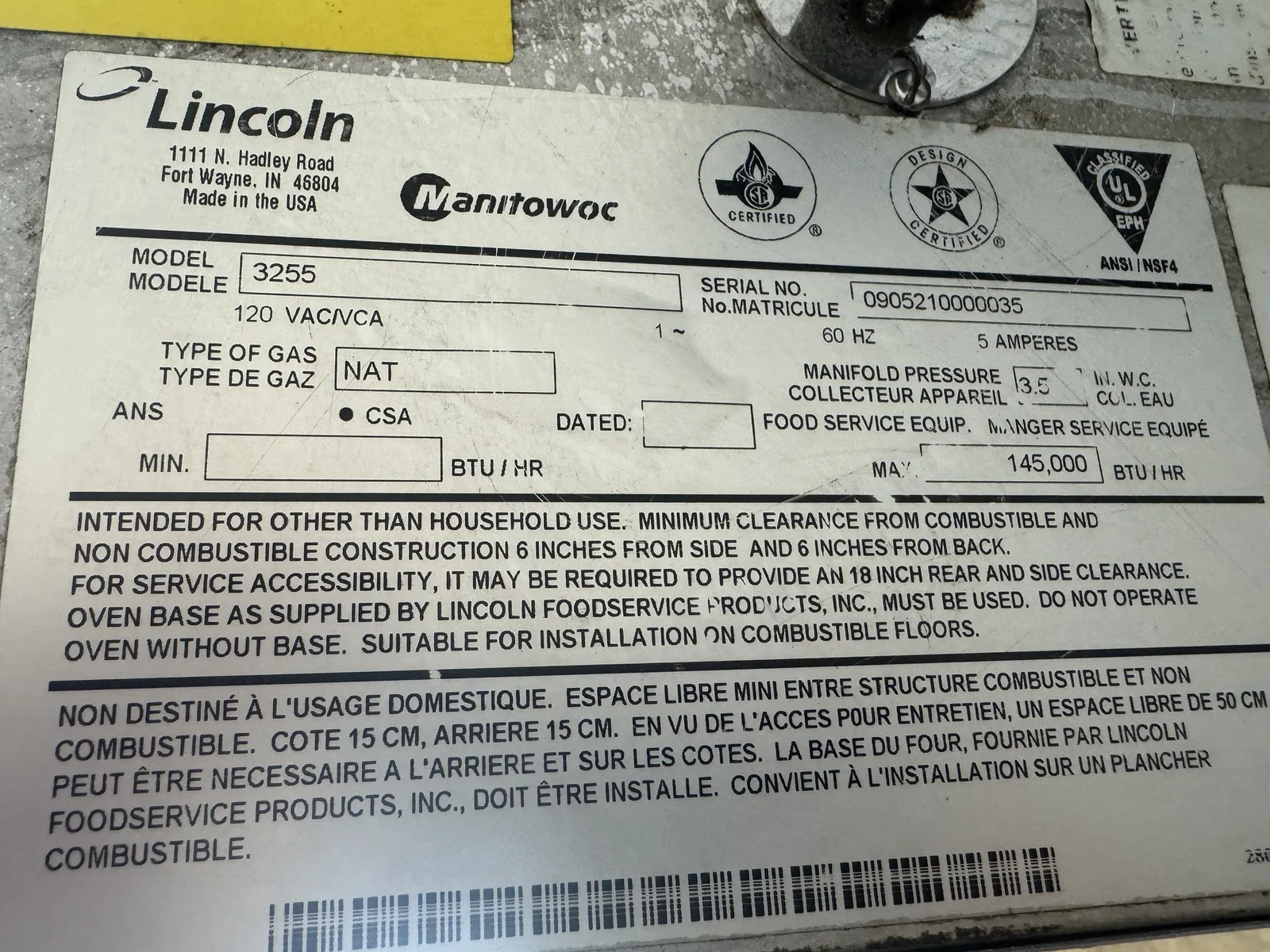 Lincoln Impinger 3255 Dbl. Stack Conveyor Ovens thumbnail 7