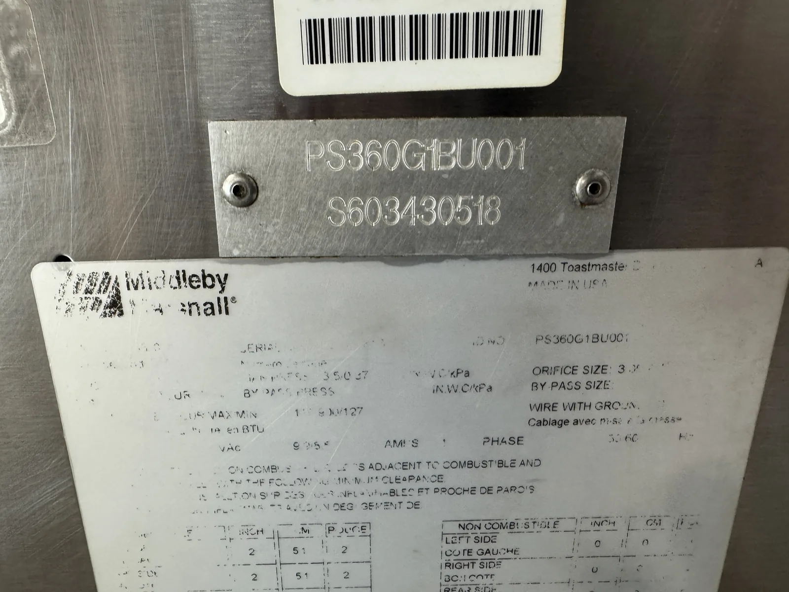 Middleby Marshall PS360g Wow! Conveyor Pizza Ovens thumbnail 7
