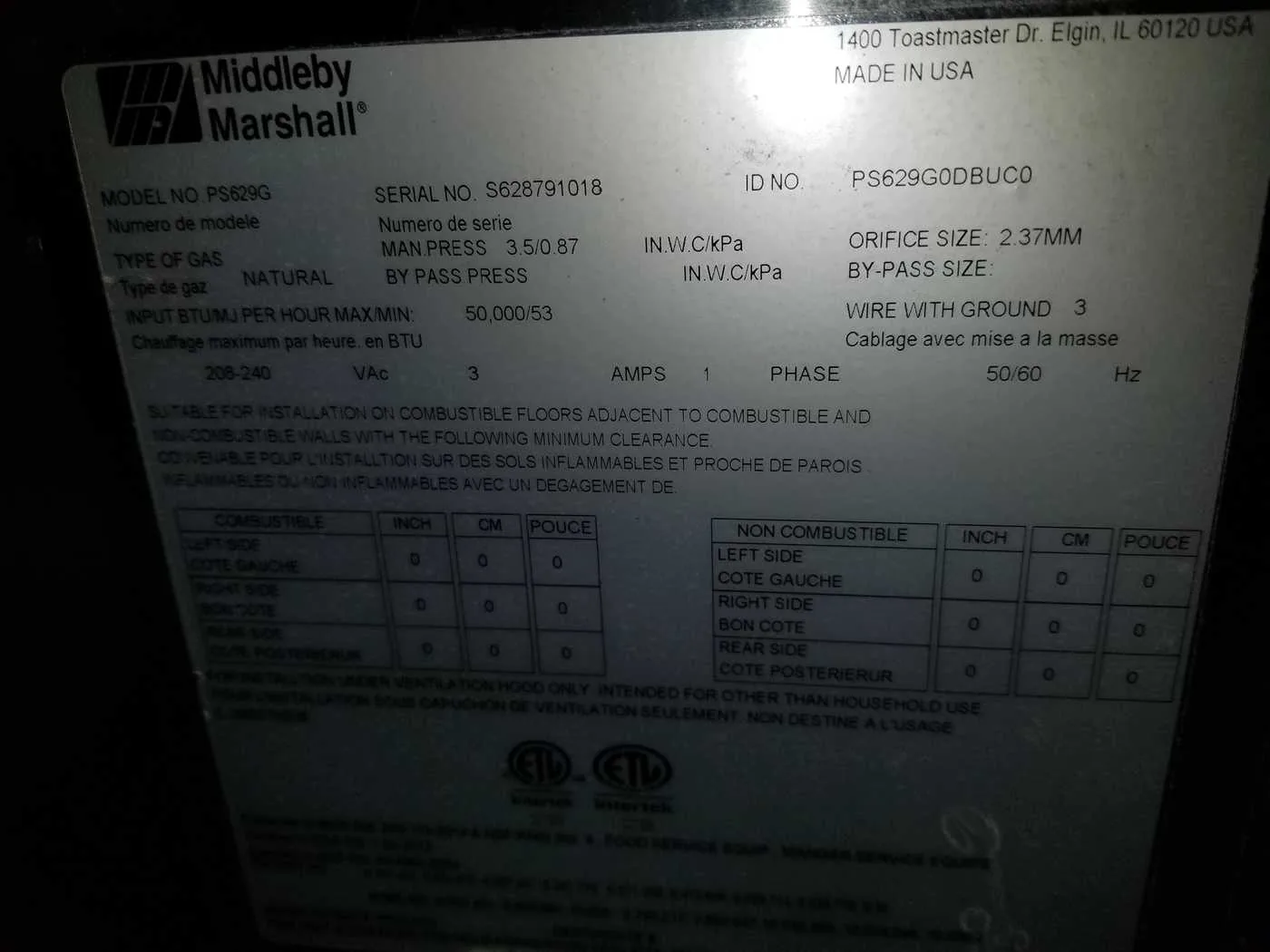 Middleby Marshall PS629g Wow Pizza Conveyor Ovens thumbnail 10