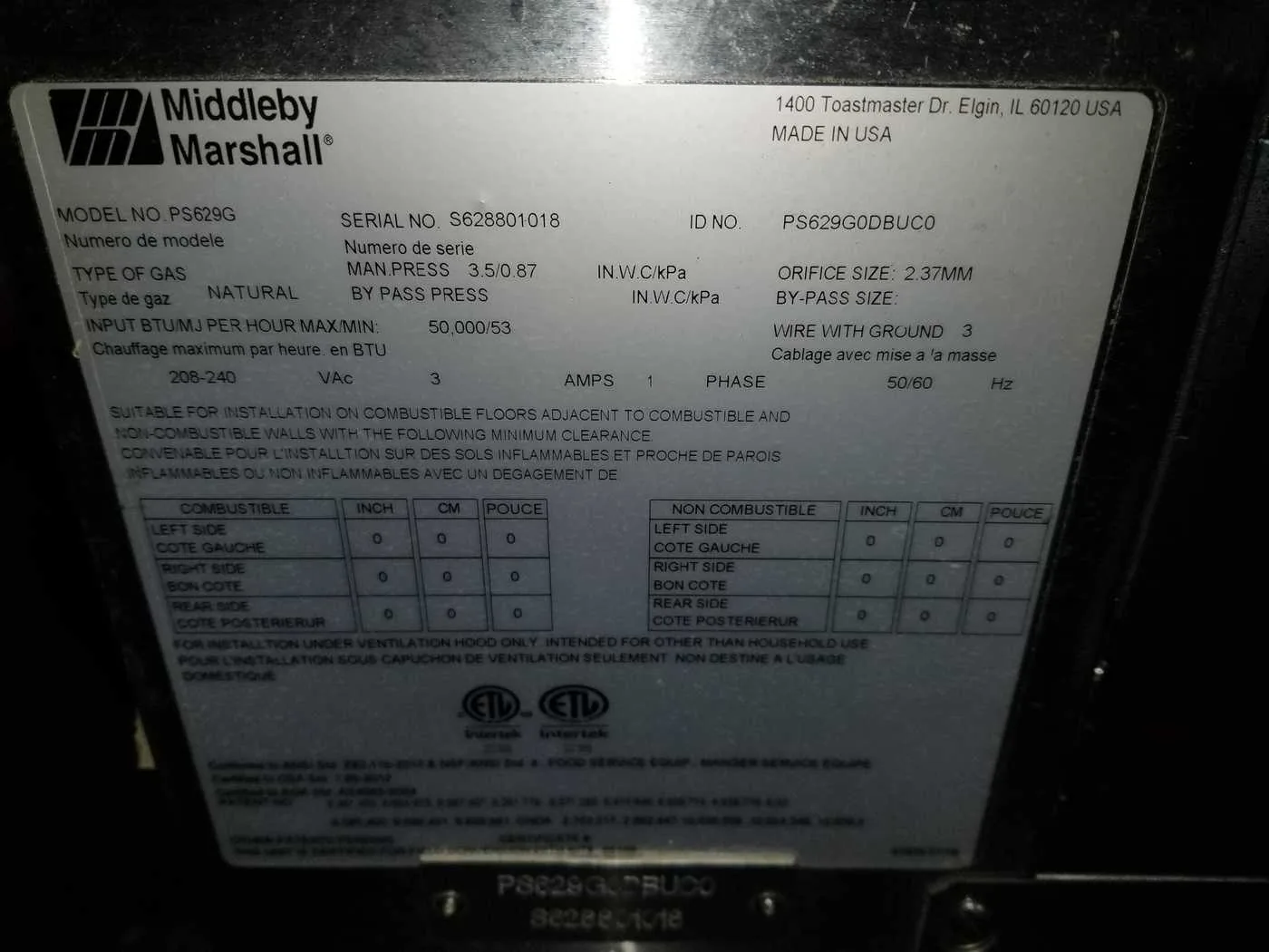 Middleby Marshall PS629g Wow Pizza Conveyor Ovens thumbnail 9