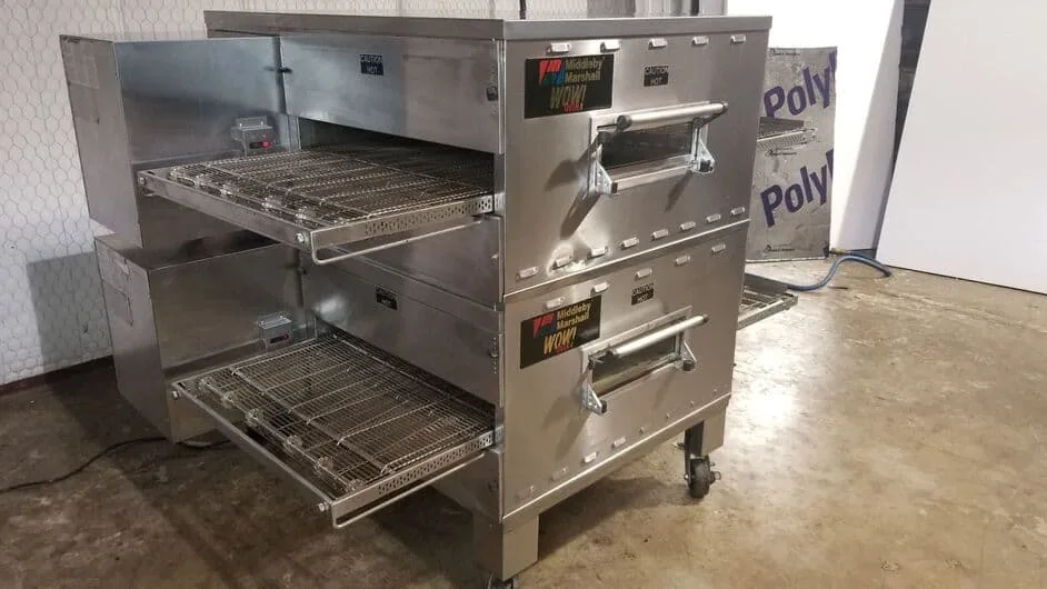 Middleby Marshall PS640g Double Stack Natural Gas Pizza Conveyor Ovens thumbnail 2