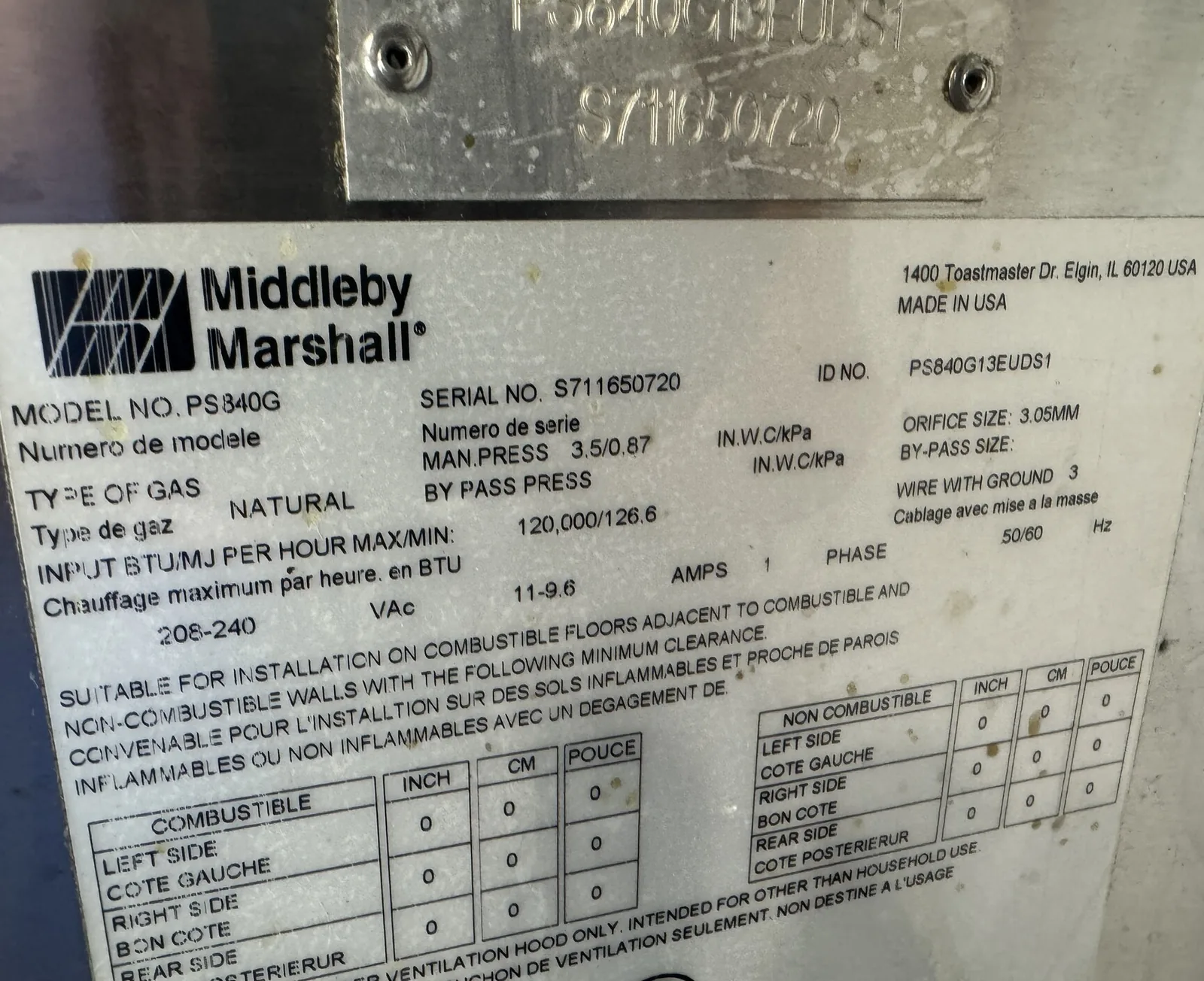 Middleby Marshall PS840 Pizza Conveyor Oven thumbnail 9