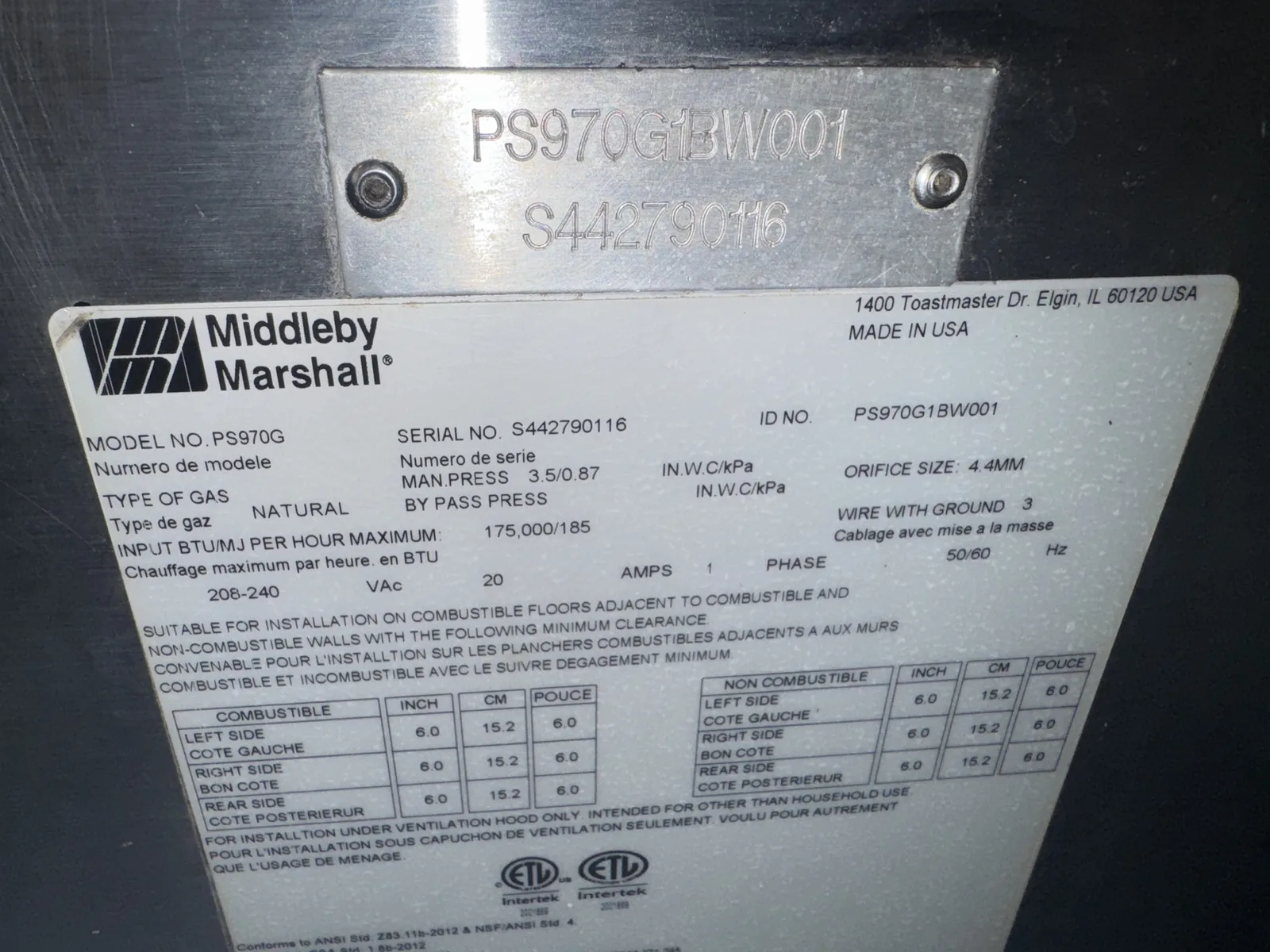 Middleby Marshall PS970g WoW Conveyor Pizza Ovens thumbnail 8