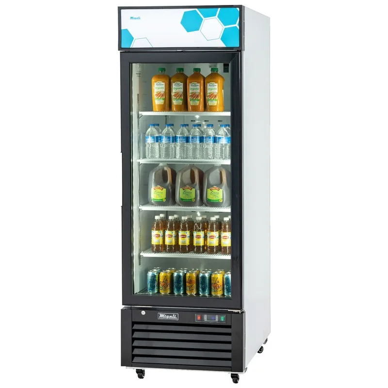 Migali Industries C-23RM-HC 23 cu/ft Glass Door Merchandiser Refrigerator