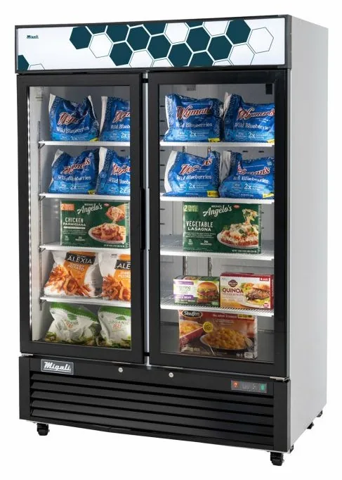 Migali Industries C-49FM-HCE 49 cu/ft Glass Door Merchandiser Freezer