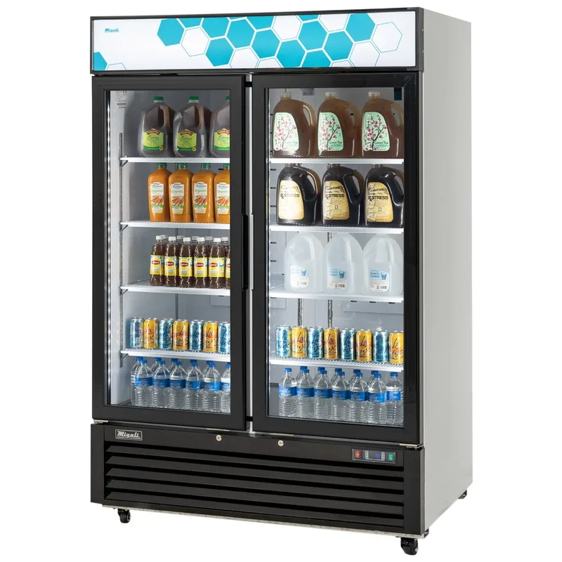 Migali Industries C-49RM-HC 49 cu/ft Glass Door Merchandiser Refrigerator