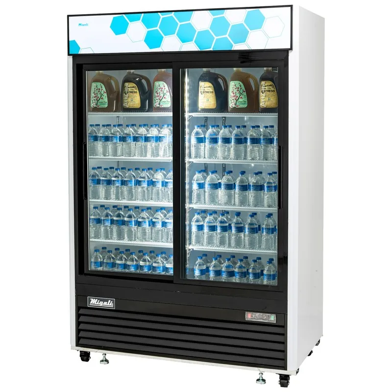 Migali Industries C-49RS-HC 49 cu/ft Sliding Glass Door Merchandiser Refrigerator